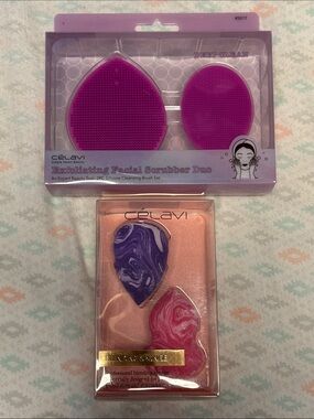 *Set of 2* Celavi Blending Sponges & Exfoliating Facial Scrubber Duo